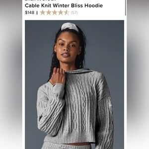 ALO Yoga Cable Knit Winter Bliss Hoodie